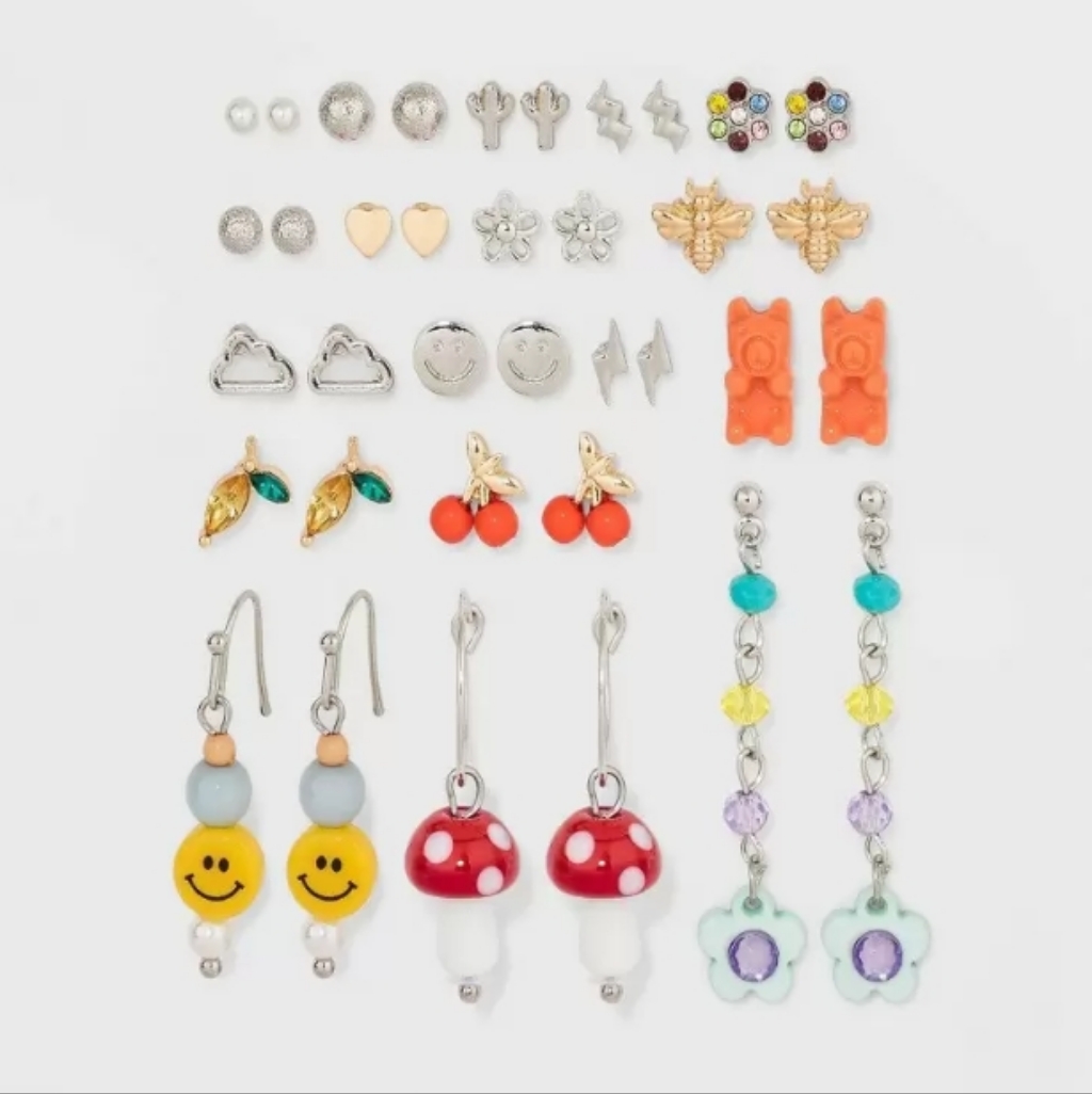 Nwt Wild Fable Mixed Novelty Earring Set 8$